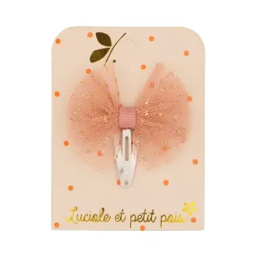 Barrette mini tutu - Vieux rose