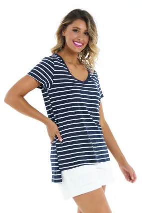 Betty Basics Billie Tee in Nautical Navy