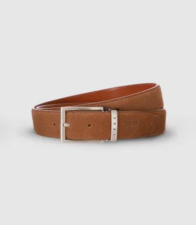 Ceinture avec boucle réversible camel