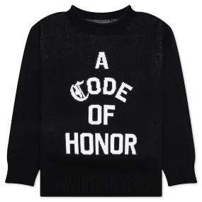 Code of Honor Sweater - Black