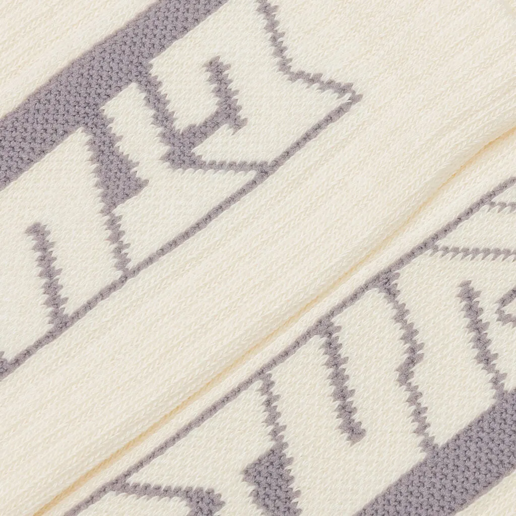 CTNMB Spray Long Socks - Off White/Grey